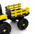 US 12V Ride On Tractor With Trailer 3 speed Adjustable Battery Powered Electric Tractor With Remote Control MP3 LED Light For Xmas Birthday Gifts Yellow