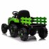US 12V Ride On Tractor With Trailer 3 speed Adjustable Battery Powered Electric Tractor With Remote Control MP3 LED Light For Xmas Birthday Gifts Yellow