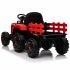 US 12V Ride On Tractor With Trailer 3 speed Adjustable Battery Powered Electric Tractor With Remote Control MP3 LED Light For Xmas Birthday Gifts Yellow