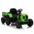 US 12V Ride On Tractor With Trailer 3 speed Adjustable Battery Powered Electric Tractor With Remote Control MP3 LED Light For Xmas Birthday Gifts Yellow