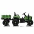 US 12V Ride On Tractor With Trailer 3 speed Adjustable Battery Powered Electric Tractor With Remote Control MP3 LED Light For Xmas Birthday Gifts Yellow