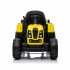 US 12V Ride On Tractor With Trailer 3 speed Adjustable Battery Powered Electric Tractor With Remote Control MP3 LED Light For Xmas Birthday Gifts Yellow