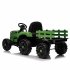 US 12V Ride On Tractor With Trailer 3 speed Adjustable Battery Powered Electric Tractor With Remote Control MP3 LED Light For Xmas Birthday Gifts Yellow