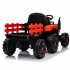 US 12V Ride On Tractor With Trailer 3 speed Adjustable Battery Powered Electric Tractor With Remote Control MP3 LED Light For Xmas Birthday Gifts Yellow