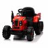 US 12V Ride On Tractor With Trailer 3 speed Adjustable Battery Powered Electric Tractor With Remote Control MP3 LED Light For Xmas Birthday Gifts Yellow