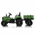 US 12V Ride On Tractor With Trailer 3 speed Adjustable Battery Powered Electric Tractor With Remote Control MP3 LED Light For Xmas Birthday Gifts Yellow