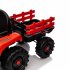 US 12V Ride On Tractor With Trailer 3 speed Adjustable Battery Powered Electric Tractor With Remote Control MP3 LED Light For Xmas Birthday Gifts Yellow