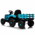 US 12V Ride On Tractor With Trailer 3 speed Adjustable Battery Powered Electric Tractor With Remote Control MP3 LED Light For Xmas Birthday Gifts Yellow