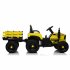 US 12V Ride On Tractor With Trailer 3 speed Adjustable Battery Powered Electric Tractor With Remote Control MP3 LED Light For Xmas Birthday Gifts Yellow