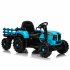 US 12V Ride On Tractor With Trailer 3 speed Adjustable Battery Powered Electric Tractor With Remote Control MP3 LED Light For Xmas Birthday Gifts Yellow