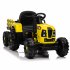 US 12V Ride On Tractor With Trailer 3 speed Adjustable Battery Powered Electric Tractor With Remote Control MP3 LED Light For Xmas Birthday Gifts Yellow