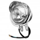 US 12v Universal Chrome Color ABS Motorcycle Fog Lights Headlight Lamp 1
