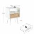 US 15 75 Inch Rattan Night Stands With Power Outlet   USB Ports Solid Wood Legs Bedside End Table For Bedroom Living Room Salon Office Black