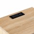 US 15 75 Inch Rattan Night Stands With Power Outlet   USB Ports Solid Wood Legs Bedside End Table For Bedroom Living Room Salon Office Black