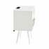 US 15 75 Inch Rattan Night Stands With Power Outlet   USB Ports Solid Wood Legs Bedside End Table For Bedroom Living Room Salon Office Black