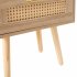 US 15 75 Inch Rattan Night Stands With Power Outlet   USB Ports Solid Wood Legs Bedside End Table For Bedroom Living Room Salon Office Black