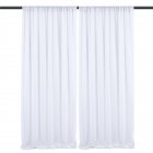 US 1pc/2pcs Elastic Chiffon Outdoor Drapery For Wedding Decoration Stage Background Cloth Gauze Curtain White 5*10FT (1.5*3M) two pieces