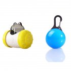 US 2 Pcs/set Dog Toy Training Pet Professional Supplies Tumbler Food Spilling Ball + LuminoUS Pendant (random Color) Yellow Leaky Ball + Random Color Pendant