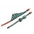 US 2 Pcs set Pet Collar Bowknot  Collar Triangle Scarf Kit Cloth Adjustable Color Printing Pet Ornaments Red