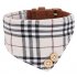 US 2 Pcs set Pet Collar Bowknot  Collar Triangle Scarf Kit Cloth Adjustable Color Printing Pet Ornaments Red