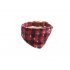 US 2 Pcs set Pet Collar Bowknot  Collar Triangle Scarf Kit Cloth Adjustable Color Printing Pet Ornaments Red