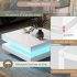 US 2 Tier Square Coffee Table With LED Lights Center Sofa Table Multifunctional Cocktail Table For Living Room Dining Room Bedroom  31 5  x31 5  x14 2     White