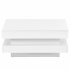 US 2 Tier Square Coffee Table With LED Lights Center Sofa Table Multifunctional Cocktail Table For Living Room Dining Room Bedroom  31 5  x31 5  x14 2     White