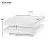 US 2 Tier Square Coffee Table With LED Lights Center Sofa Table Multifunctional Cocktail Table For Living Room Dining Room Bedroom  31 5  x31 5  x14 2     White