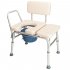 US 2 in 1 Multifunctional Commode Chair Bath Chair 6 Levels Adjustable for Elder Disabled People Pregnant
