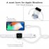 US 2 in 1 Wireless Charger for Apple Watch Series 1 2 3 4 USB Magnetic Charging Cable 3 3 feet 1meter for iPhone 7 8 X Max white