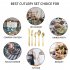 US 20pcs Cutlery Set Hammer Grain Mirror Finish Smooth Edge Stainless Steel Fork Spoon Set Silver
