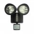US 22 LED Highlight Double Spotlights Solar Garden Light Outdoor Waterproof Wall Lamp Black Black