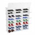 US 24 grids Portable Shoe Cabinet 3 Rows 8 tier Shoe Rack Organizer White