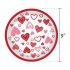 US 24 person Dinner Dessert Plates Napkins Table Cover Set Heart shaped Pattern Dinnerware For Valentine Day Party EU market