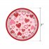 US 24 person Dinner Dessert Plates Napkins Table Cover Set Heart shaped Pattern Dinnerware For Valentine Day Party EU market