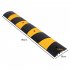 US 2PCS Premium Rubber Speed Bump with 2 Channel 22046 Lbs Load Capacity Extra Long Cable Protector Ramp Yellow Black