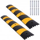 US 2PCS Premium Rubber Speed Bump Extra Long Cable Protector Ramp