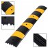 US 2PCS Premium Rubber Speed Bump with 2 Channel 22046 Lbs Load Capacity Extra Long Cable Protector Ramp Yellow Black
