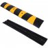 US 2PCS Premium Rubber Speed Bump with 2 Channel 22046 Lbs Load Capacity Extra Long Cable Protector Ramp Yellow Black