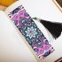 US 2Pcs 5D DIY Leather Bookmark Tassel Book Marks Special Shaped Diamond Embroidery Craft SQ15