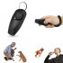 US 2in1 Dog Pet Puppy Cat Training Clicker Whistle Click Trainer Obedience Black black