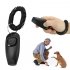 US 2in1 Dog Pet Puppy Cat Training Clicker Whistle Click Trainer Obedience Black black