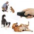 US 2in1 Dog Pet Puppy Cat Training Clicker Whistle Click Trainer Obedience Black black