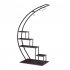US 2pcs 5 Layers Semicircle Iron Flower Stand Plant Stand for Garden Balcony Patio Lawn Home Decoration