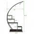 US 2pcs 5 Layers Semicircle Iron Flower Stand Plant Stand for Garden Balcony Patio Lawn Home Decoration