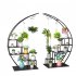 US 2pcs 5 Layers Semicircle Iron Flower Stand Plant Stand for Garden Balcony Patio Lawn Home Decoration