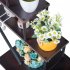 US 2pcs 5 Layers Semicircle Iron Flower Stand Plant Stand for Garden Balcony Patio Lawn Home Decoration