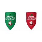 US 2pcs Double-layer Triangle Scarf Christmas Print Saliva  Towel Dog Accessories Pet Supplies Style 6 + Style 8 (2pcs/bag)