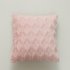 US 2pcs Plush  Pillowcase Embroidered Geometric Rhombus Block Plush Sofa Cover gray 30 50cm