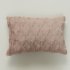 US 2pcs Plush  Pillowcase Embroidered Geometric Rhombus Block Plush Sofa Cover gray 30 50cm